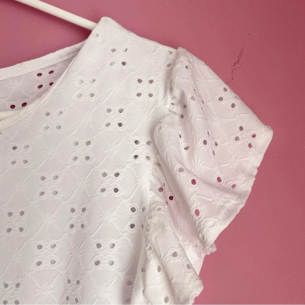 White Eyelet Lace Sun Dress - Picture 4 of 9